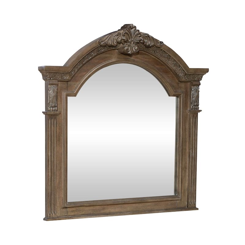 Carlisle Court Chestnut Finish Arched Mirror