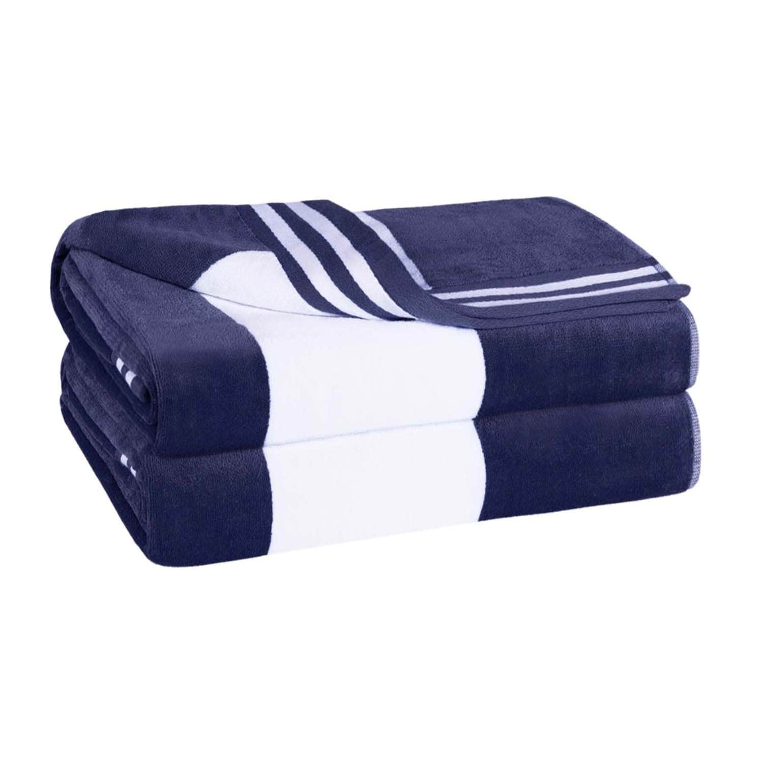 Cabana Stripe Oversized Cotton Beach 2 Piece Towel Set by - Picture 9 of 54