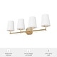 preview thumbnail 4 of 9, Hunter Nolita Vanity Wall Light - Bathroom - Contemporary, Transitional - White Glass Shades - Damp Rated!