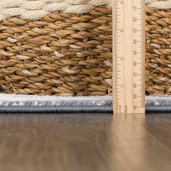 Hauteloom Scalby Hallway, Kitchen Runner Rug - Denim, Cream, Peach - 2'7" x 10'