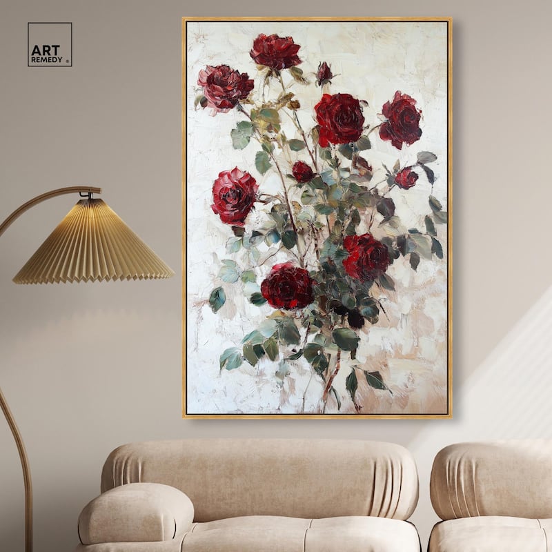 Velvet Vermilion I Canvas by Art Remedy