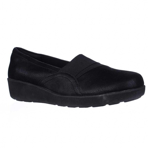 Easy Spirit Kaleo Slip On Comfort Flats, Black/Black