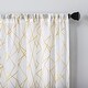 preview thumbnail 14 of 16, No. 918 Abstract Geometric Embroidery Semi-Sheer Rod Pocket Curtain Panel, Single Panel