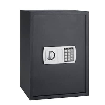Personal Digital Safe Box - Compact Steel Home Safety Container for Money with 2 Manual Override Keys by Paragon Safes (Gray)