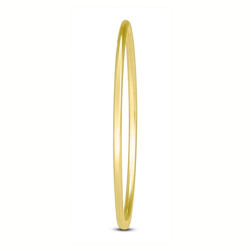 Skinny Thin Domed Stackable 14K Yellow Gold Band (.75 mm)