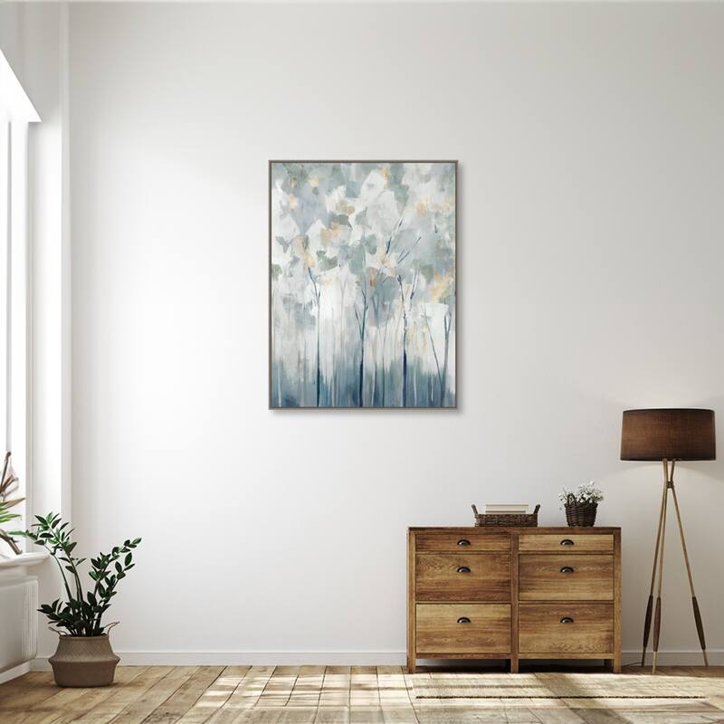 Blue Forest Adventure I by Ian C Framed Canvas Wall Art Print - Sylvie Greywash