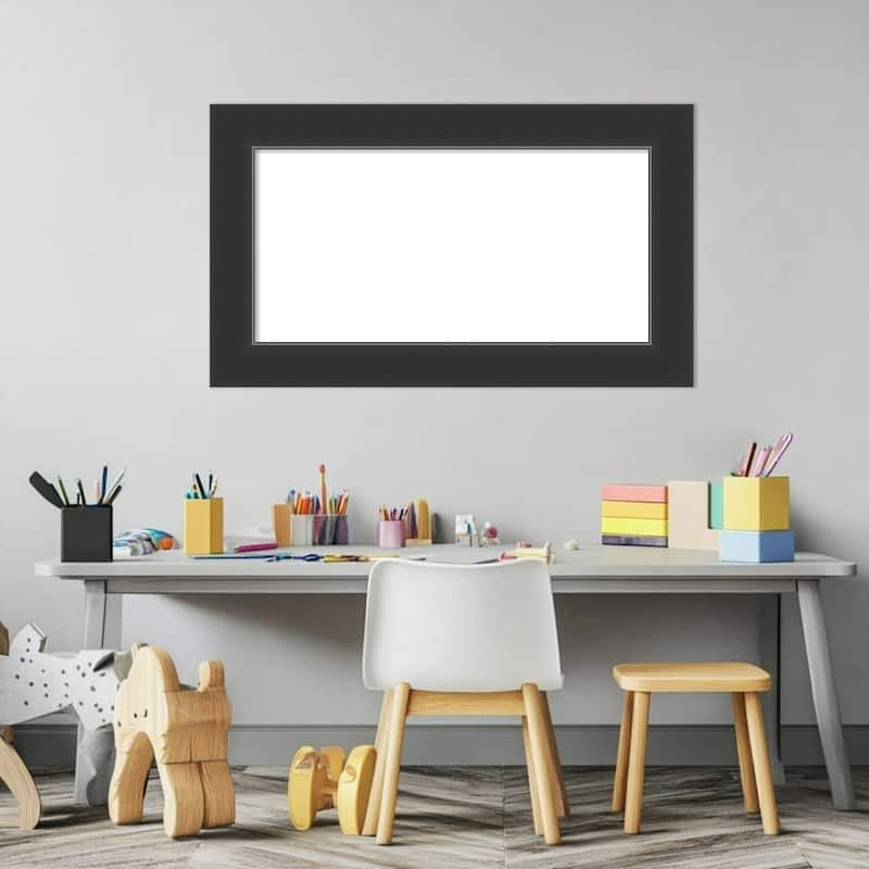 Amanti Art Corvino Black Framed Dry Erase Magnetic Board