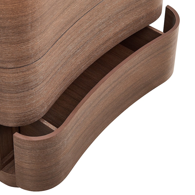 Mirae 5-Drawer Curved Dresser Chest of Drawers
