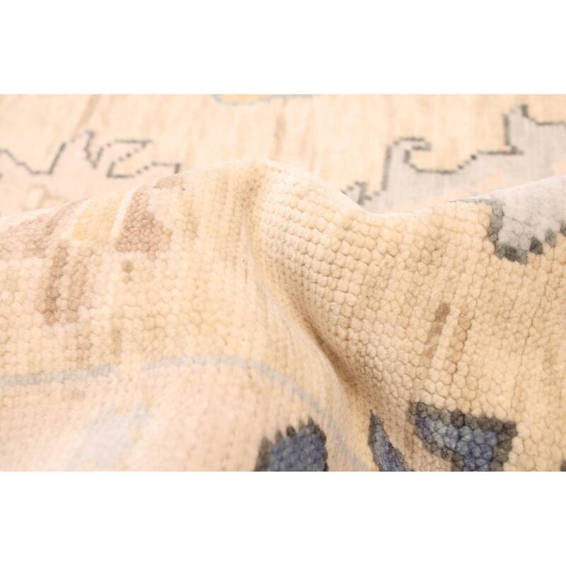 ECARPETGALLERY Hand-knotted Modern Oushak Ivory Wool Rug - 8'1 x 9'11
