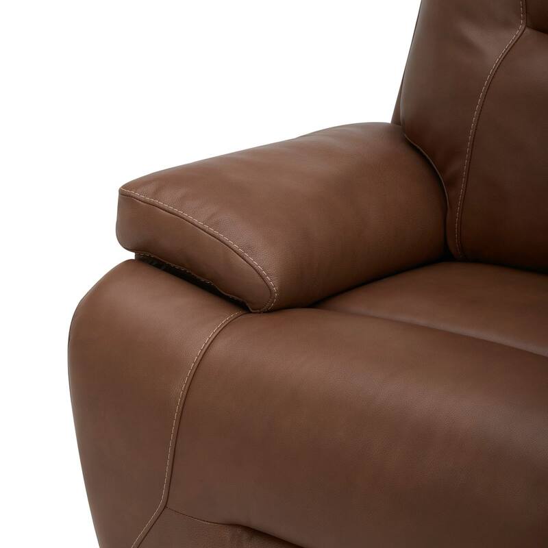 Liberty Furniture Cameron Power Reclining Sofa Brown Leather - Width 89 x Depth 39 x Height 41