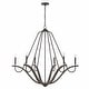 preview thumbnail 6 of 7, Clive 6-light Carbon Grey & Black Iron Chandelier