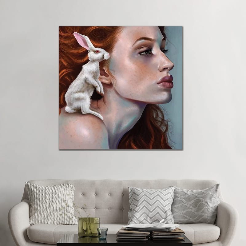iCanvas "Rabbit Girl" by Teodora Jelenic Canvas Print