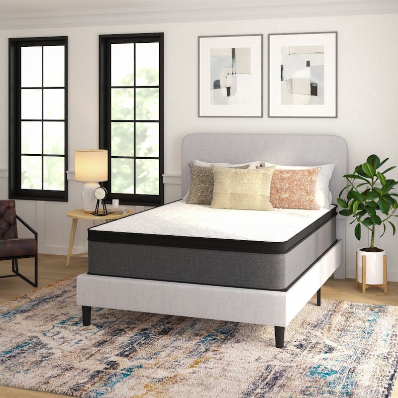 13" CertiPUR-US Certified Euro Top Hybrid Pocket Spring Mattress in a Box