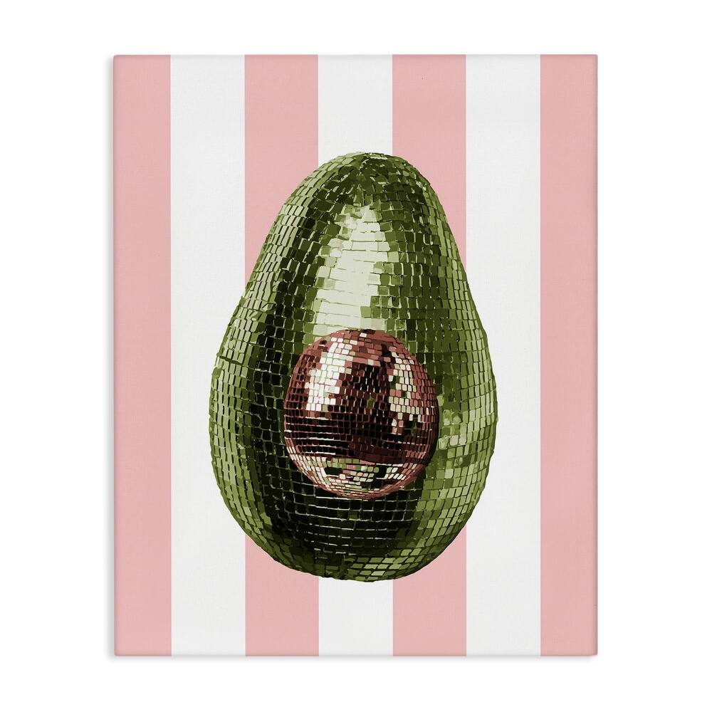 Stupell Disco Avocado on Pink Canvas Wall Art Design By Lil' Rue