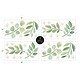 preview thumbnail 4 of 2, Floral Leaf Collection Peel and Stick Wall Decal Stickers (Set of 4) - Green Boho Watercolor Botanical Woodland Tropical Garden