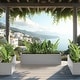 preview thumbnail 27 of 49, Dovelina Modern Metal Rectangular Planter- Elevate Your Space, Indoors & Outdoors