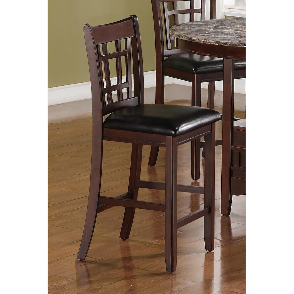 Meerson Transitional Espresso Counter Height Stools (Set of 2)