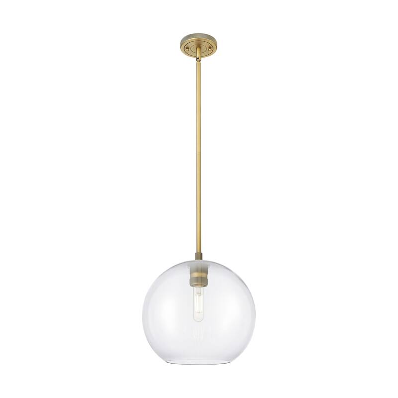 Innovations Lighting Downtown Urban - Crown Point - 1 Light 10" Athens Stem Hung Pendant - Clear/Brushed Brass