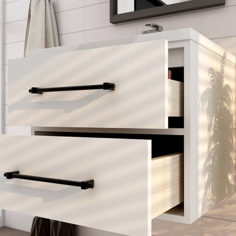 Victoria 24'' Wall-mounted Vanity with Reinforced Acrylic Sink - 23.5