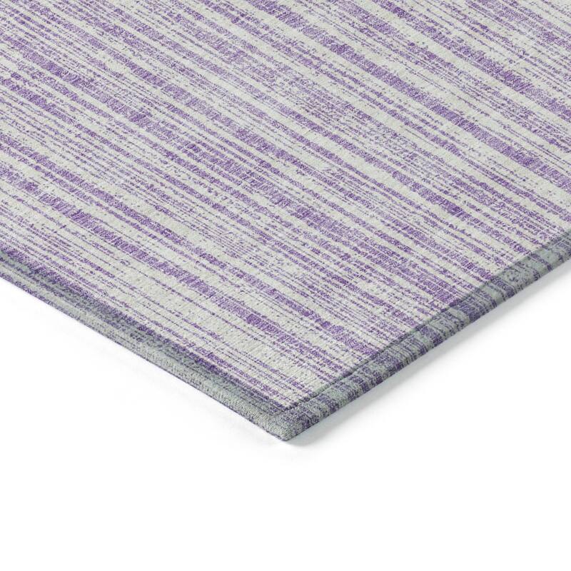 Machine Washable Indoor/ Outdoor Chantille Contemporary Striped Rug