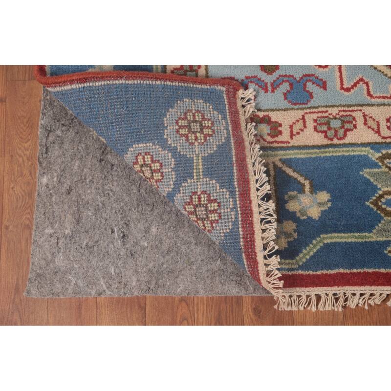 Geometric Kazak Area Rug Hand-Knotted Wool Carpet - 7'9" x 9'9"