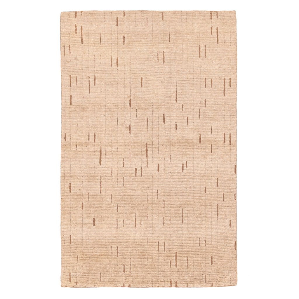 ECARPETGALLERY Hand-knotted Tangier Tan Wool Rug - 5'0 x 7'11