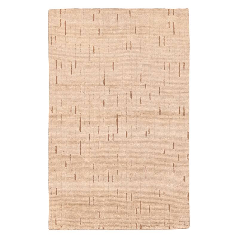 ECARPETGALLERY Hand-knotted Tangier Tan Wool Rug - 5'0 x 7'11