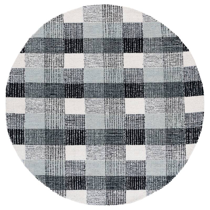 SAFAVIEH Handmade Genre Belmira Farmhouse Checkered Wool Rug