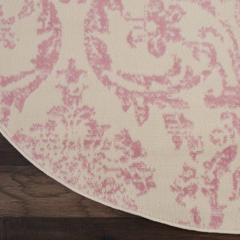 Nourison Jubilant Vintage Farmhouse Damask Area Rug