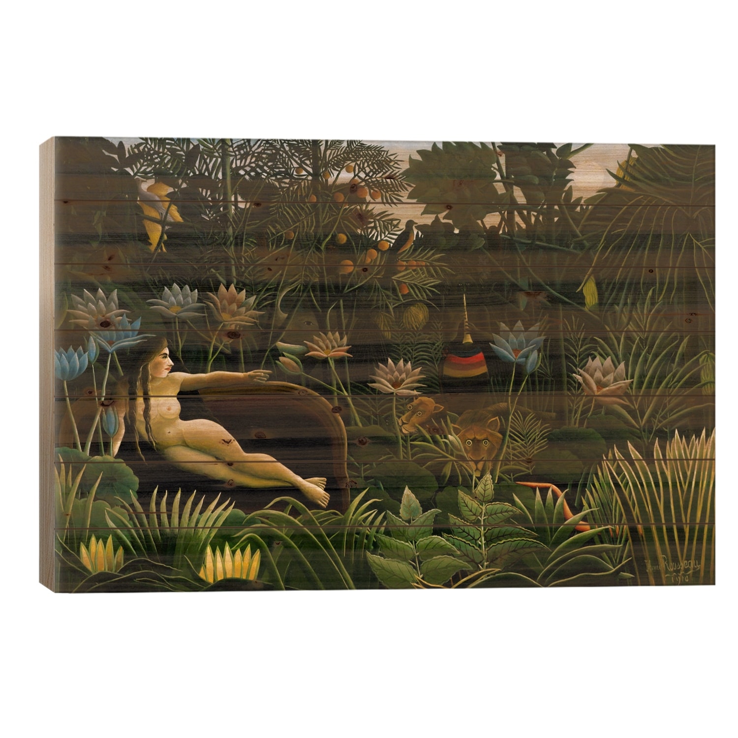 The Dream, 1910 Print On Wood by Henri Rousseau - Multi-Color