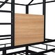 preview thumbnail 10 of 16, House Shape Design Metal Bunk Bed with Roof and Slide for Extra Fun, Sturdy Frame, Black