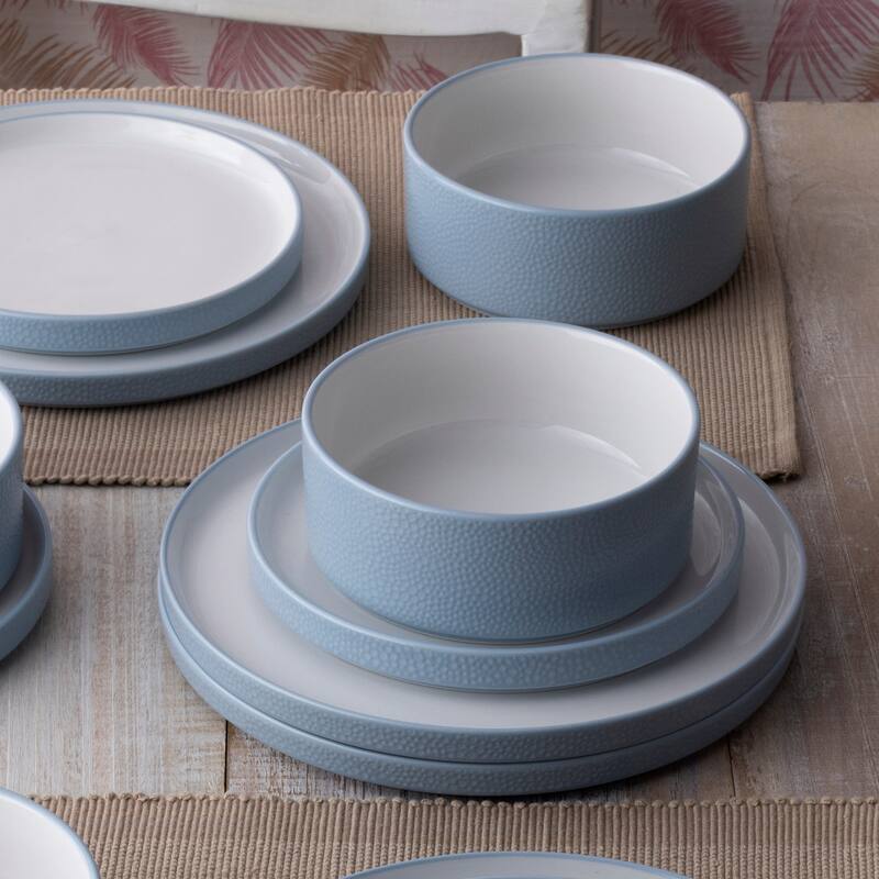 Noritake Colortex Stone 12-Piece Stax Dinnerware Set, Service For 4
