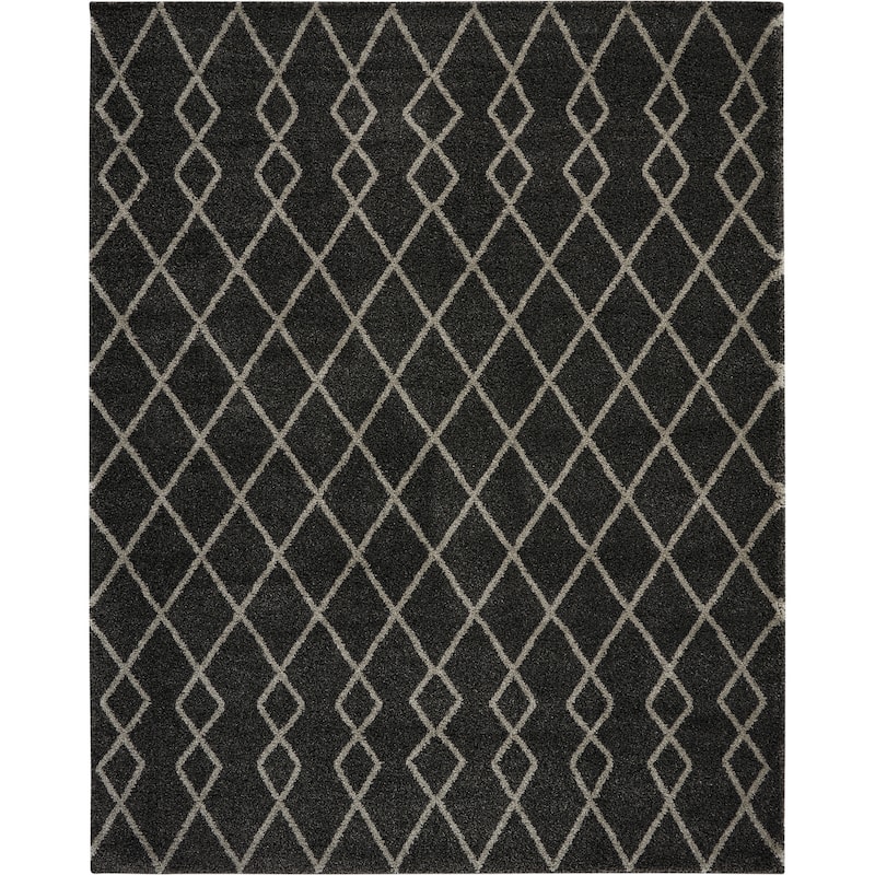 Nourison Geometric Moroccan Boho Shag Area Rug