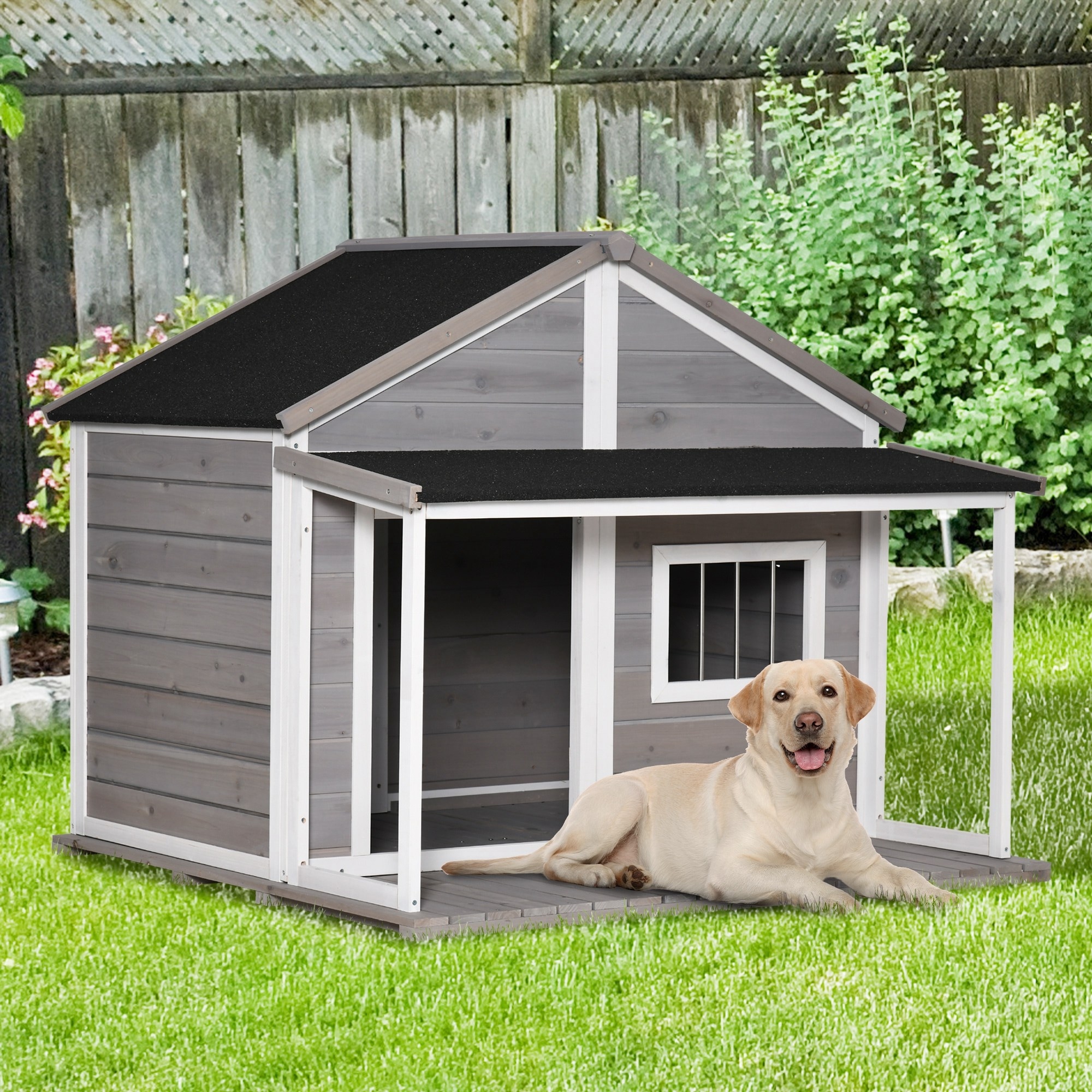 Pawhut Top Paw Indoor Outdoor Pet Yard PawHut Outdoor Dog House