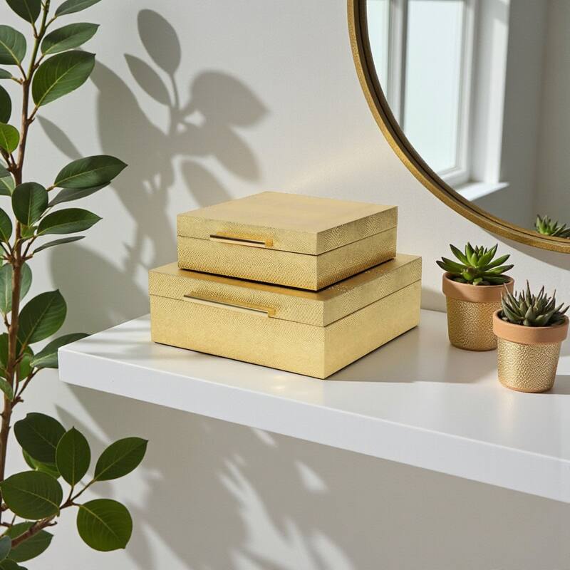 Lusan Black Vinyl Decorative Box Set