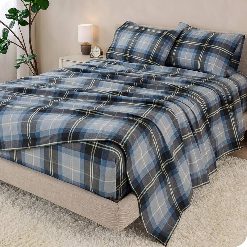 Bare Home Cotton Flannel Sheet Set - Velvety Soft Heavyweight