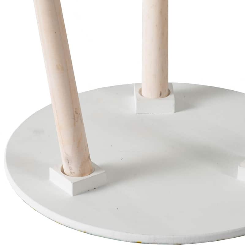 GDFStudio - S/2 Nature-Inspired Side Tables with Painted Cherry Blossom Tops - 21.7"