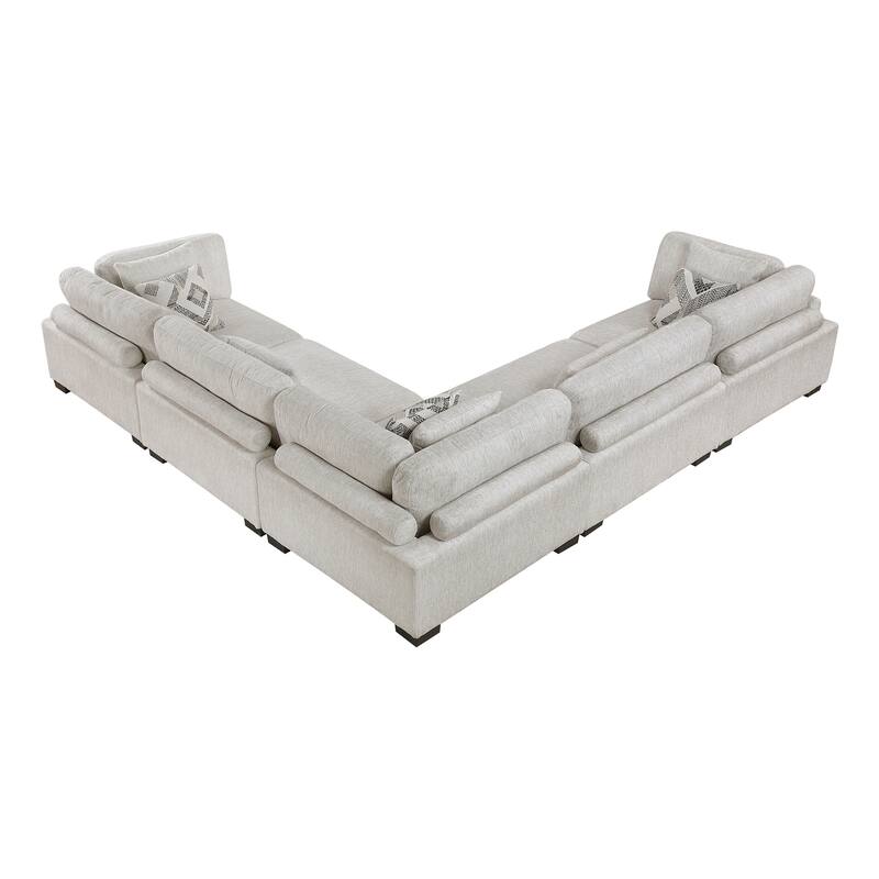 Abbeville Microfiber 5-Piece Modular Sectional