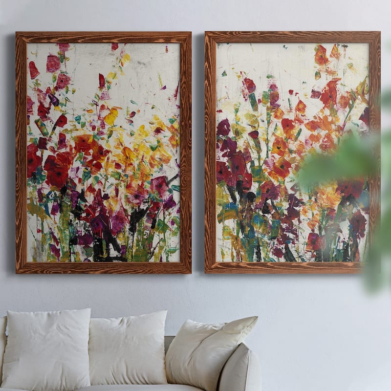 Wildflowers Blooming I Premium Framed Canvas - Ready to Hang - Multi-Color
