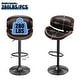 preview thumbnail 49 of 78, Bar Stools Adjustable Height Swivel Faux Leather Armless Barstools
