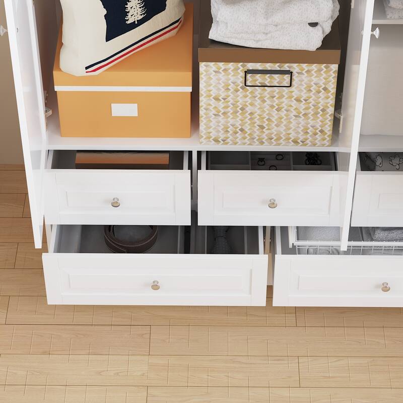 Tranquil Vista Dual Wardrobe Classic Storage Modular Cloest Armoires