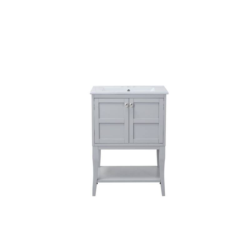 Elegant Lighting VF2101 Mason 24" Free Standing Single Basin Vanity - Grey - Painted