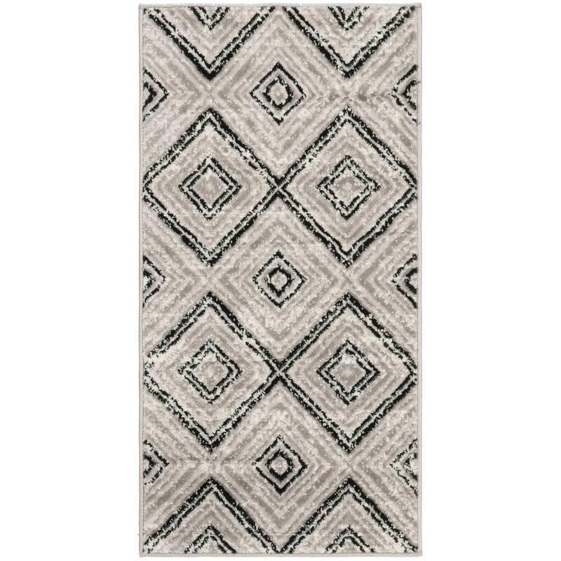 SAFAVIEH Skyler Onie Modern Rug - 2' x 4' - Grey/Black