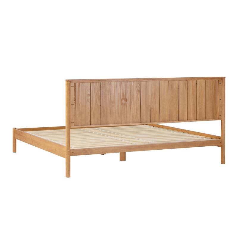 Middlebrook Designs Transitional Solid Wood Reeded King Bed