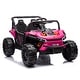 preview thumbnail 61 of 98, 24V Kids Ride-On Car with Bluetooth, Remote Control, Music, and Rear Storage Compartment Pink