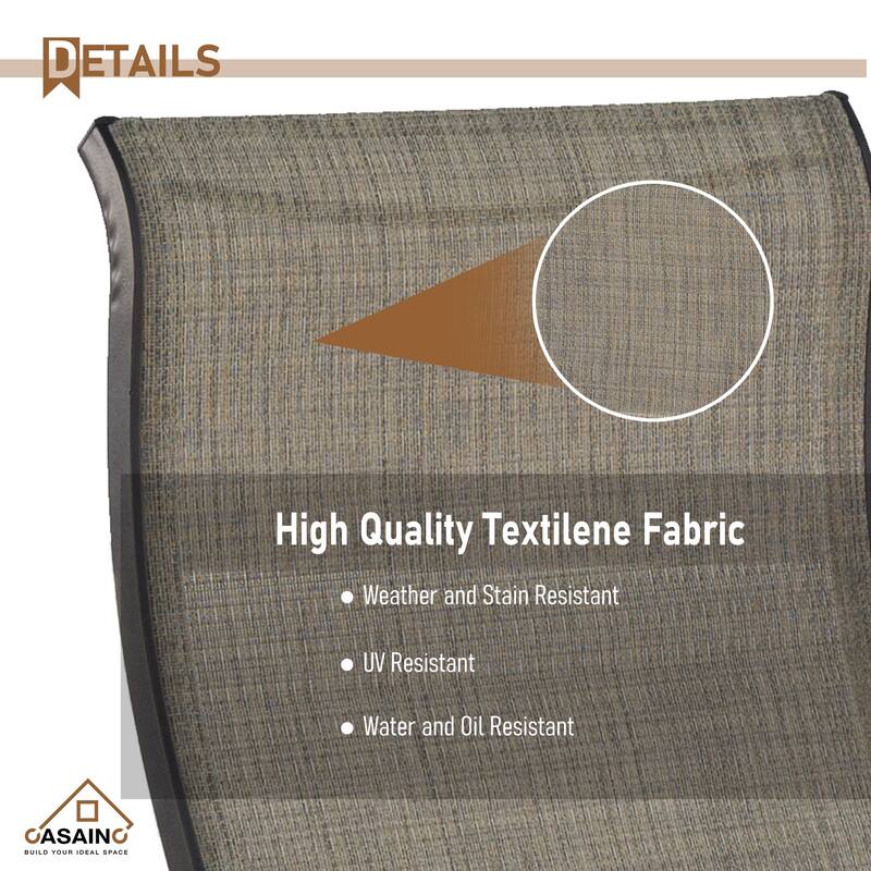 Cast Aluminum 5-Piece Outdoor Patio Dining Set with Ceramic Tile Top Round Table and Chairs