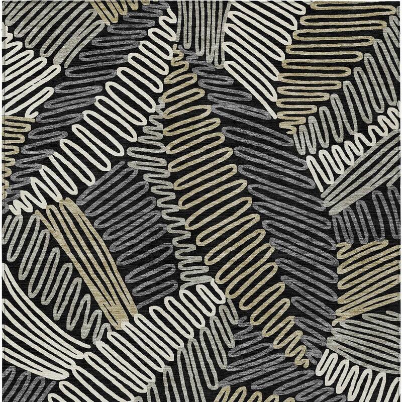 HomeRoots Floral Transitional Rectangle Outdoor Rug