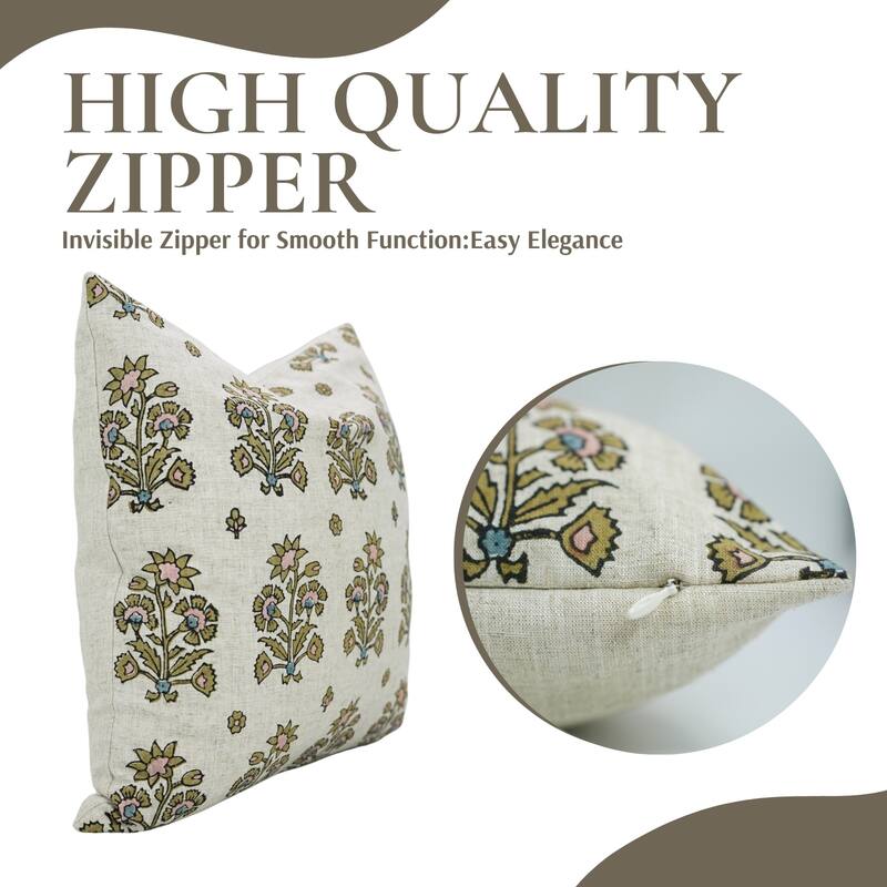 Fabdivine Flower Pattern Throw Home Decorative Cushion Cover for Living Room