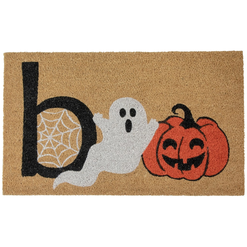 Natural Coir "Boo" Halloween Doormat 18" x 30" - 30