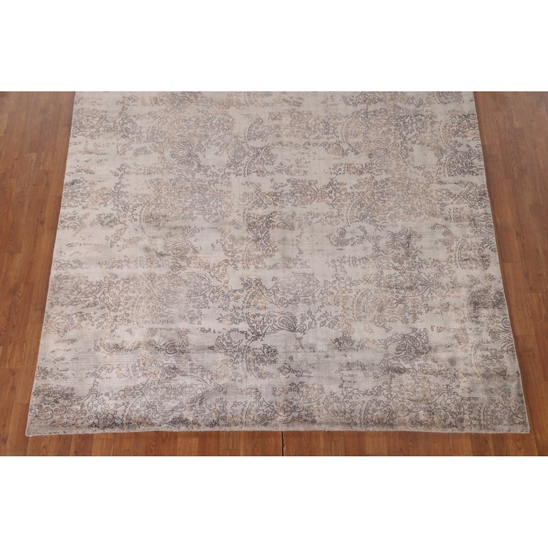 All-Over Modern Abstract Area Rug Hand-Knotted Wool Carpet - 6'7" x 9'11"